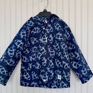 OshKosh B’gosh Kids Navy Shark Pattern Raincoat